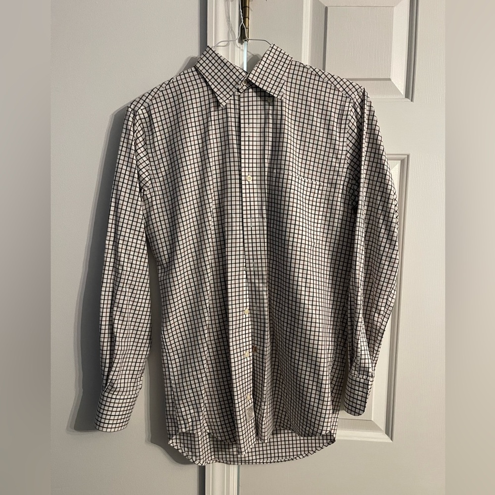 Peter Millar Men’s Checkered Dress Shirt / Size S